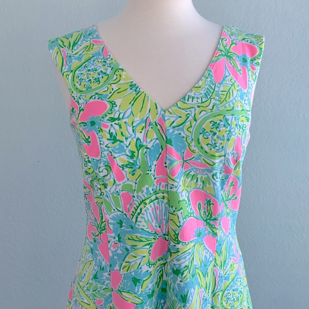 Lilly Pulitzer Vibrant Green and Pink Mini Dress - Picture 6 of 15